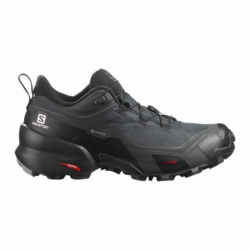 SALOMON CROSS HIKE GORE-TEX Philippines - Women's Hiking Shoes - Dark Grey/Black | 620539-NWO